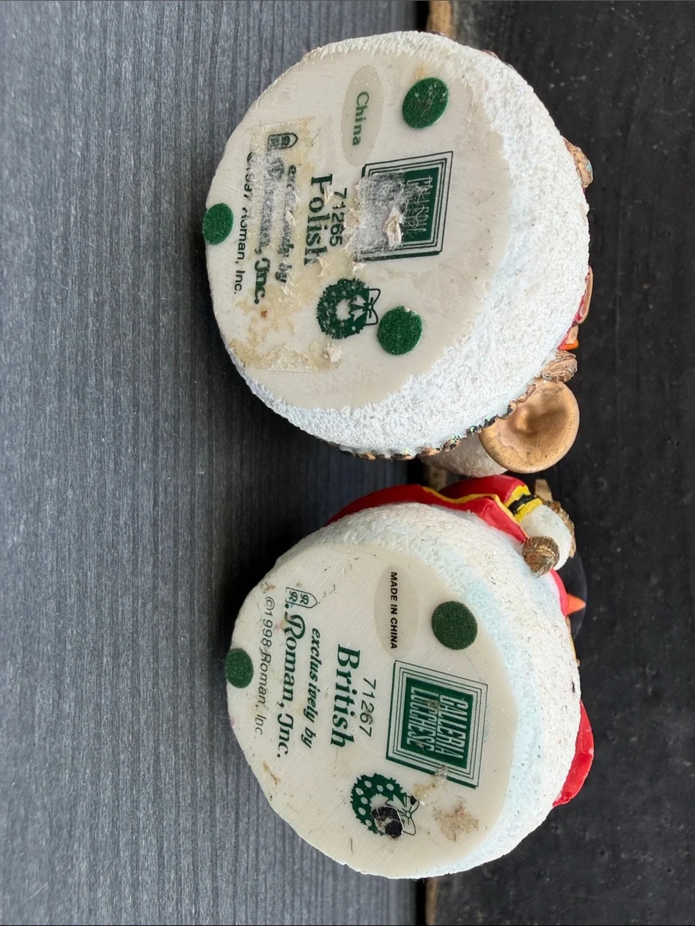 Galleria lucchese snowmen around the world 97/98 VTG British / Polish Flag Set